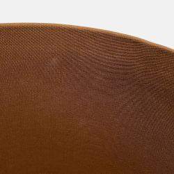 Pre Owned Celine Tambour Triomphe Medium Tan Canvas Leather Shoulder Bag