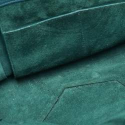 Pre Owned Celine Dark Green Leather Small Cabas Phantom Tote