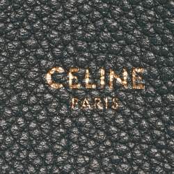 Pre Owned Celine Dark Green Leather Small Cabas Phantom Tote