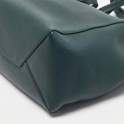 Pre Owned Celine Dark Green Leather Small Cabas Phantom Tote