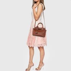 Pre Owned Celine Brown Supple Leather Teen Conti Satchel