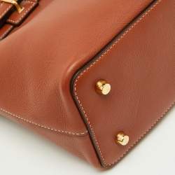 Pre Owned Celine Brown Supple Leather Teen Conti Satchel