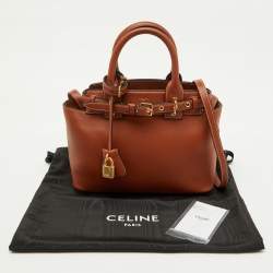 Pre Owned Celine Brown Supple Leather Teen Conti Satchel