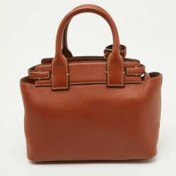 Pre Owned Celine Brown Supple Leather Teen Conti Satchel