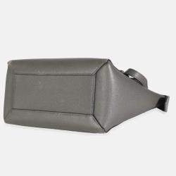 Pre Owned Celine Grey Grained Calfskin Micro Belt Bag