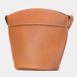 Pre Owned Celine Brown Leather Crecy Bucket Bag