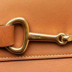 Pre Owned Celine Brown Leather Crecy Bucket Bag