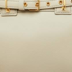 Pre Owned Celine Light Grey Leather Teen Conti Bag