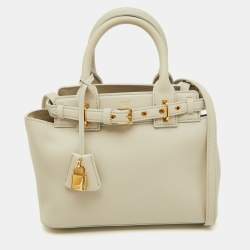 Pre Owned Celine Light Grey Leather Teen Conti Bag