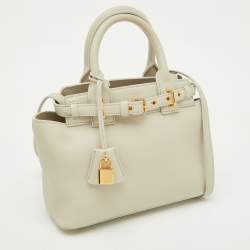 Pre Owned Celine Light Grey Leather Teen Conti Bag
