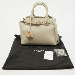 Pre Owned Celine Light Grey Leather Teen Conti Bag