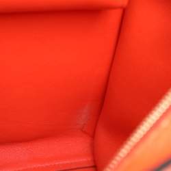 Pre Owned حقيبة سيلين تربيع سويدي وجلد البايثون برتقالي متوسطة