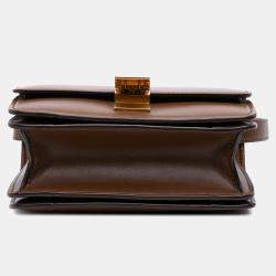 Pre Owned Celine Brown Small Calfskin Classic Box