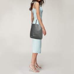 Pre Owned Celine Grey Leather Small Vertical Cabas Tote