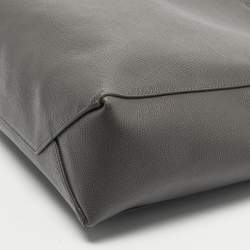 Pre Owned Celine Grey Leather Small Vertical Cabas Tote