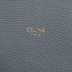 Pre Owned Celine Grey Leather Small Vertical Cabas Tote