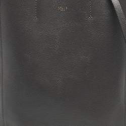Pre Owned Celine Grey Leather Small Vertical Cabas Tote