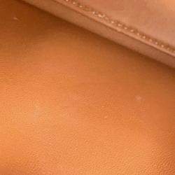 Pre Owned Celine Claude Triomphe One Shoulder Bag White PVC Calf Leather