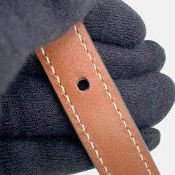 Pre Owned Celine Claude Triomphe One Shoulder Bag White PVC Calf Leather