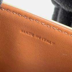 Pre Owned Celine Claude Triomphe One Shoulder Bag White PVC Calf Leather