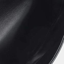 Pre Owned Celine Black Smooth Calfskin Logo Triangle Crossbody Bag