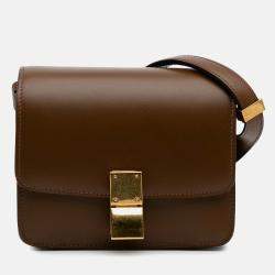 Pre Owned Celine Brown Small Calfskin Classic Box