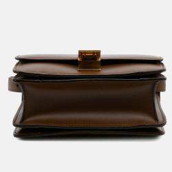 Pre Owned Celine Brown Small Calfskin Classic Box