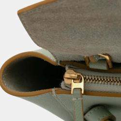 Pre Owned Celine Green Nano Grained Calfskin Belt Bag