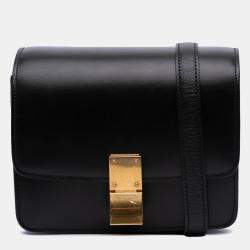 Pre Owned Celine Black Small Calfskin Classic Box