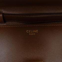 Pre Owned Celine Brown Teen Calfskin Classic Box