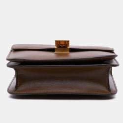 Pre Owned Celine Brown Teen Calfskin Classic Box