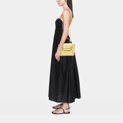 Pre Owned Celine Yellow Nano Grained Calfskin Belt Bag