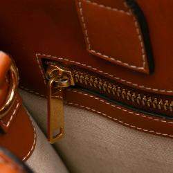 Pre Owned Celine Blue Small Triomphe Canvas Maillon Vertical Cabas Satchel