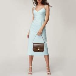 Pre Owned Celine Brown Leather Medium Classic Box Shoulder Bag