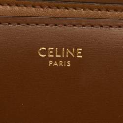 Pre Owned Celine Brown Leather Medium Classic Box Shoulder Bag
