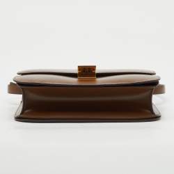 Pre Owned Celine Brown Leather Medium Classic Box Shoulder Bag