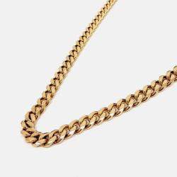 Pre Owned Celine Brown Coated Canvas Triumph Chain Shoulder Bag