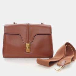 Pre Owned Celine 16 Teen Smooth Calfskin Crossbody Bag