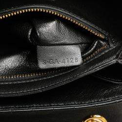 Pre Owned Celine Black Medium Quilted Calfskin C Crossbody