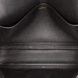 Pre Owned Celine Black Shiny Calfskin Claude Shoulder Bag