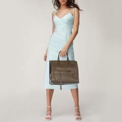 Pre Owned Celine Etoupe Leather Large Phantom Luggage Tote