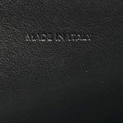 Pre Owned Celine Black Leather Triomphe Wristlet Clutch