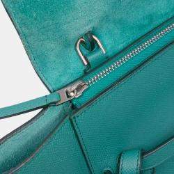 Pre Owned Celine Green Micro Grained Calfskin Belt Bag