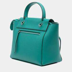 Pre Owned Celine Green Micro Grained Calfskin Belt Bag