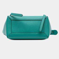 Pre Owned Celine Green Micro Grained Calfskin Belt Bag