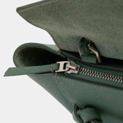 Pre Owned Celine Green Nano Grained Calfskin Belt Bag