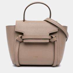 Pre Owned Celine Brown Pico Grained Calfskin Belt Bag