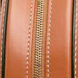 Pre Owned Celine Brown Small Calfskin Cuir Triomphe Oval Crossbody