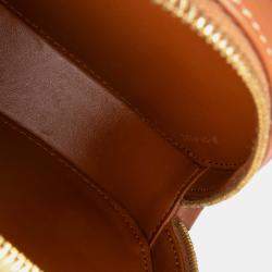 Pre Owned Celine Brown Small Calfskin Cuir Triomphe Oval Crossbody