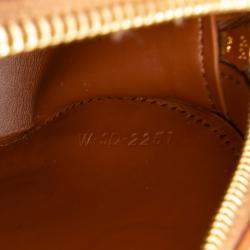 Pre Owned Celine Brown Small Calfskin Cuir Triomphe Oval Crossbody